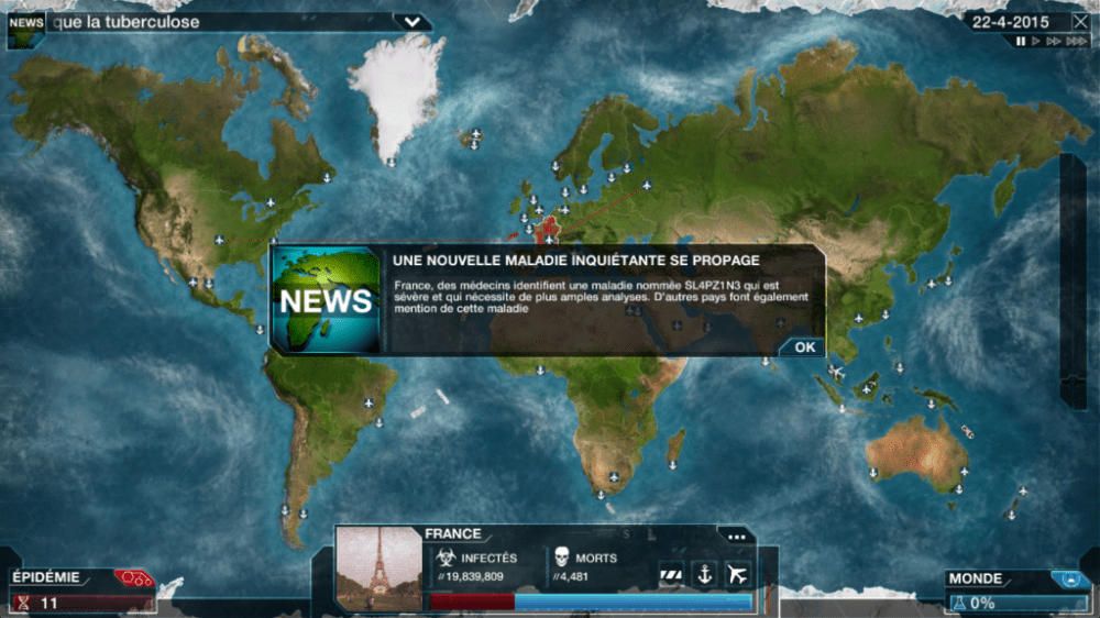 Patient zéro. France. L'infection peut commencer.